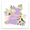 Happy Easter Floral Bunny 16" x 16" Canvas Wall Art